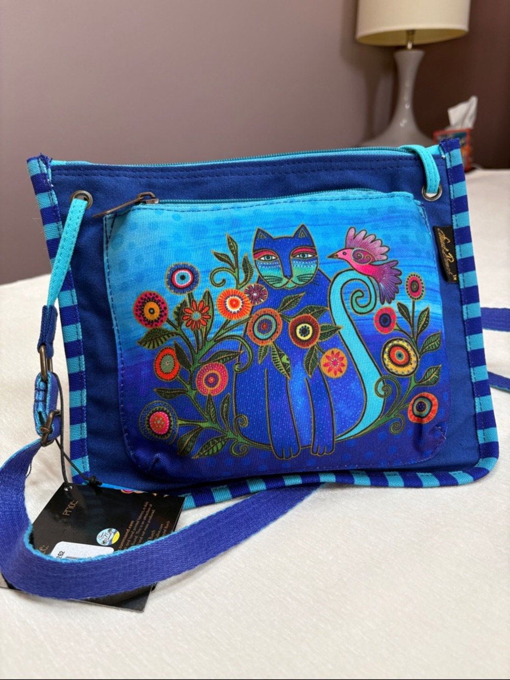 Laurel Burch Cats Crossbody Bag - brand new